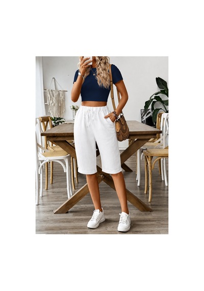 Cool Tarz Kadın 2li Set Siyah Beyaz Beli Lastikli Rahat Kesim Kapri Şort Beyaz - Siyah Beyaz - Siyah Cool Tarz Kadın 2li Set Siyah Beyaz Beli Lastikli Rahat Kesim Kapri Şort Beyaz - Siyah Beyaz - Siyah