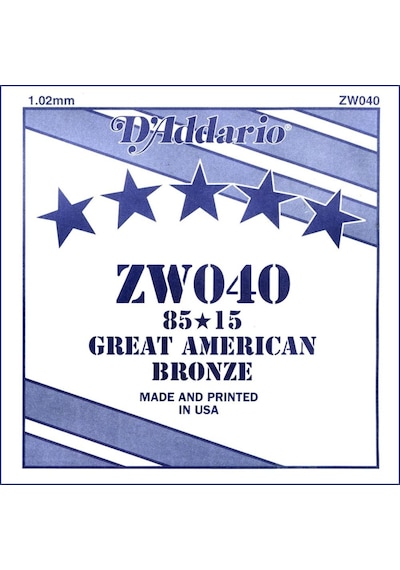 D'addario Zw040 Akustik Tek Tel A- La 40