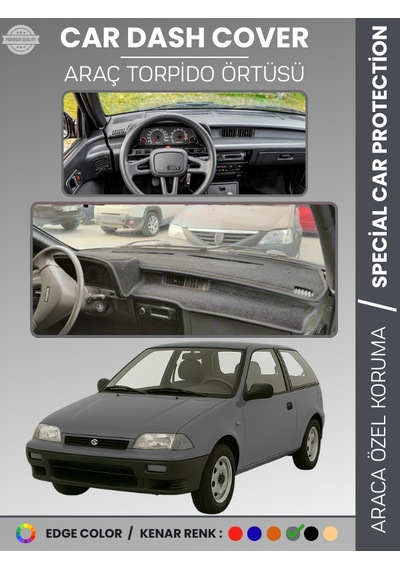Suzukı Swift 1988-1994 Torpido Örtüsü Panel Torpido Koruma Tam Uyum Uv Koruma Hızlı Montaj - 729 Stiloto