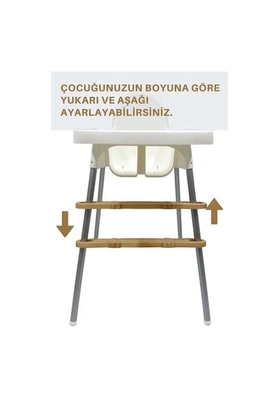 K&g Foot Rest Ahşap Mama Sandalyesi Ayak Koyma Desteği, Ikea Antilop, E Bebek Baby Plus Star Faros Orzo