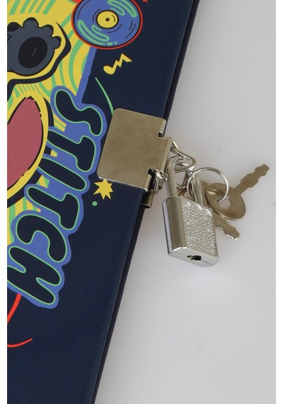 X Dekomus Lisanslı Stitch Lisanslı Stitch Unleash Lock Journal Kilitli Hatıra Defteri Ve Labirent Figürlü Geçmeli Kalem Seti Altın