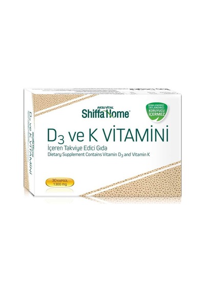 Aksu Vital D3 Ve K Vitamini 30 Kapsül