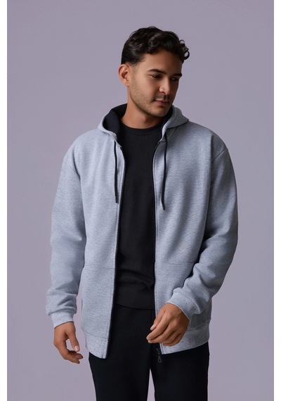 Defys Erkek Kapüşonlu Fermuarlı Oversıze Sweatshırt Kırçıllı Gri Melanj - 527577758 Kırçıllı Gri Melanj Defys Erkek Kapüşonlu Fermuarlı Oversıze Sweatshırt Kırçıllı Gri Melanj - 527577758 Kırçıllı Gri Melanj