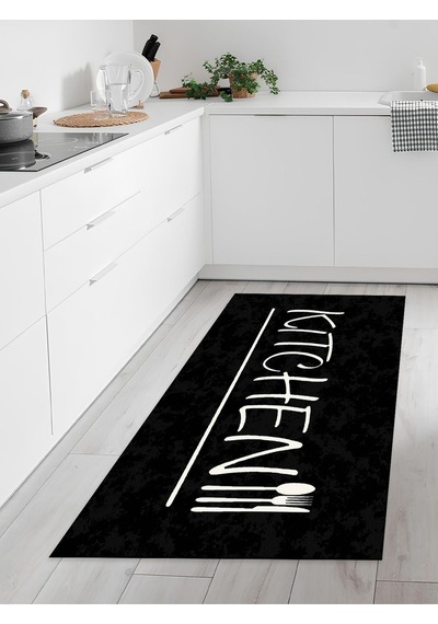 Makinede Yıkanabilir Kaymaz Taban Leke Tutmaz Dijital Baskı Mutfak Halısı 6777m 001