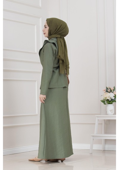 Royal Etekli İkili Bella Takım-haki-5681 Haki