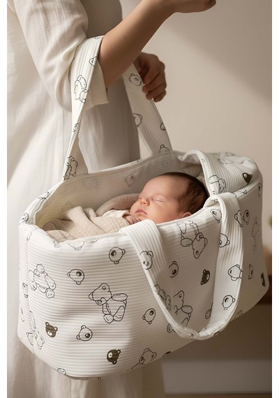 Mini Ayıcıklı Bebek Taşıma Çantası