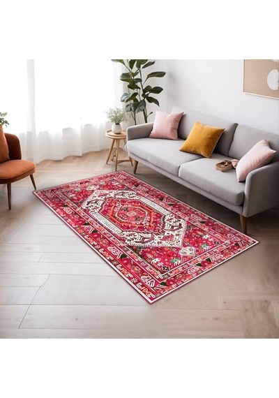 Zaren Kadife Kaymaz Pamuk Tabanlı Yıkanabilir Antibakteriyel Salon Halısı 120x180 Genel