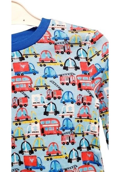 Sea Bubbles Arabalı Çocuk Pijama Takımı Mavı