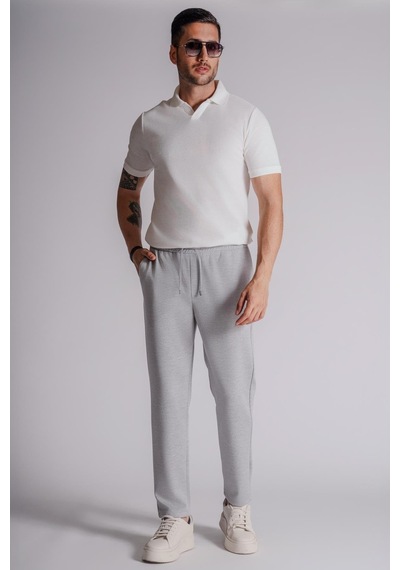 Braccas Erkek Yandan Cepli Beli Lastikli Relaxed Fit Jogger Pantolon Lacivert Gri
