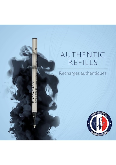 Waterman Roller Kalem Refill, Tekli Blister, Fine F Uç, Siyah - 1964019