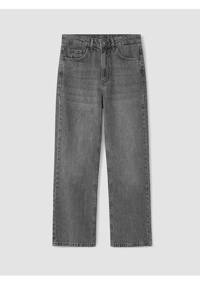 Lcw Jeans Gri Crop Flare Kadın Jean Pantolon