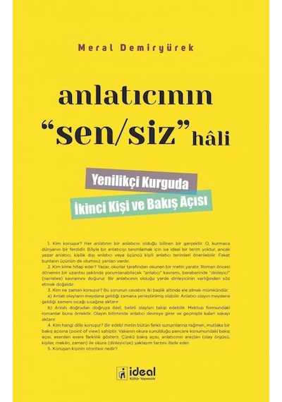 Anlatıcının Sensiz Hali - Meral Demiryürek - İdeal Kültür Yayıncılık