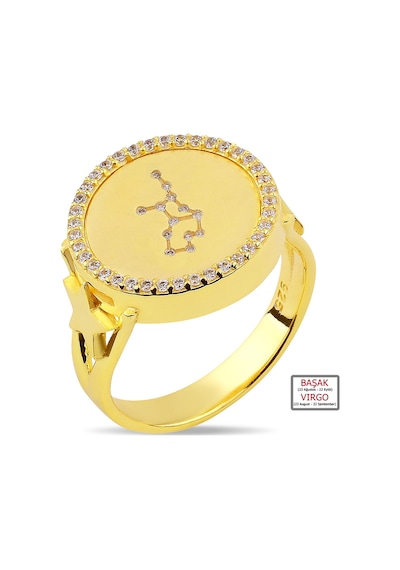 Kuyumcudukkanı Zirkontaşlı"başak Burcu"yüzük-10433-g-vırgo 15 Gold