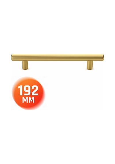 Metal Mobilya Kulbu Mutfak Çekmece Dolap Dolabı Kulpu Kulpları Mataltın 192 Mm Mat Altın