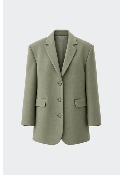 Suud Collection Yeşil Gina Kaşe Blazer Ceket