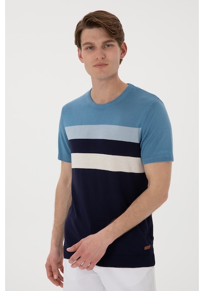U.S. Polo Assn. Erkek Slim Fit Bisiklet Yaka Lacivert Tişört 50306459-VR033