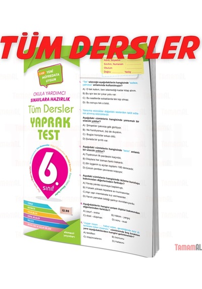 6.Sınıf Tüm Dersler Soru Bankası + Yaprak Test Set Element
