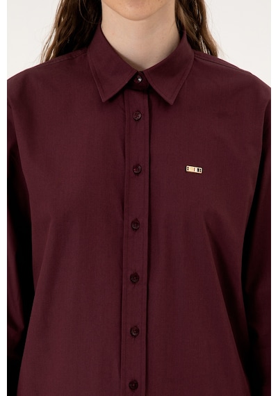 U.s. Polo Assn. Kadın Plum Gömlek Desenli 50316699-vr177 New Plum