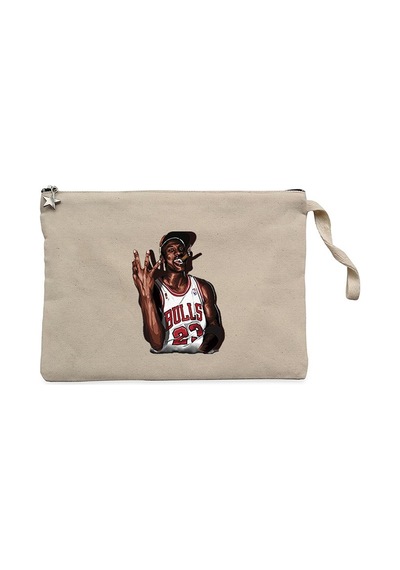 Bulls 23 Krem Clutch Astarlı Cüzdan / El Çantası Krem