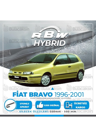 Rbw Hybrid Fiat Bravo 1996 - 2001 Ön Silecek Takımı - Hibrit