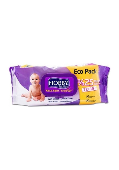 Hobby Hassas Bakım Aloe Vera Özlü Islak Havlu 90'Lı