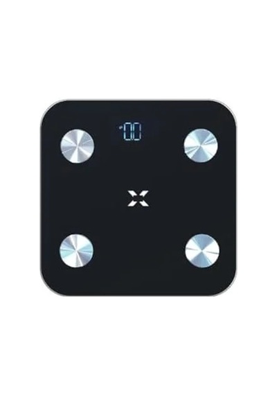 Siyah Bluetooth Baskül, Dijital Mobil Uygulama İle Vücut Ölçümü