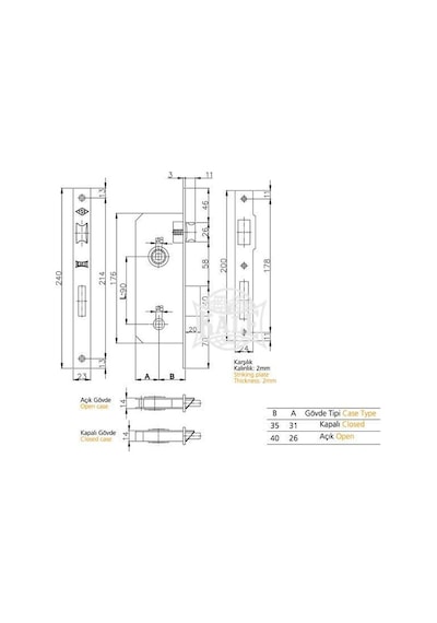 Kale 169 R Wc İç Kapı Banyo Wc Kilit 35 Mm Oval Nikel 169 Wc Diğer