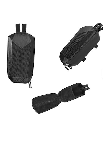 Karbon Desenli Bisiklet Ve Elektrikli Scooter Çantası - 4 Litre - Su Geçirmez Siyah Karbon