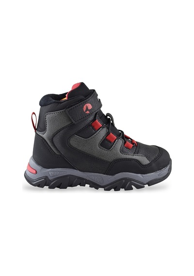 Barcelona Ortopedik Cırtlı Unisex Çocuk Bot Ayakkabı Çocuk Outdoor Bot Siyah