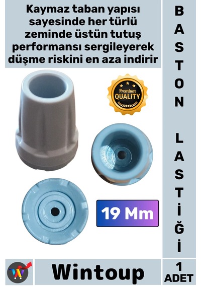 Baston Kauçuk Kaymaz Dayanıklı Yedek Pabuç Güvenli Ortopedik Siyah Destek Baston Lastiği 19 Mm