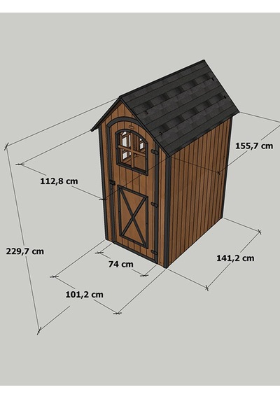 Mandu Ahşap Bahçe Depolama Evi Bahçe Deposu 2700 L Diğer