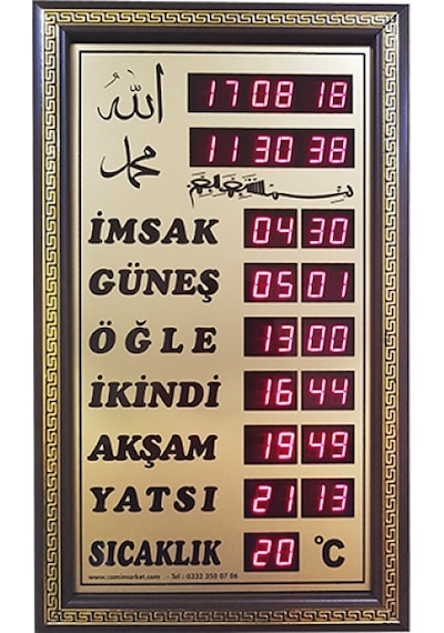 Odesan Ev Tipi Küçük Vakitmatik-5Vakit Ezan Okur-Dijital Imsakiye