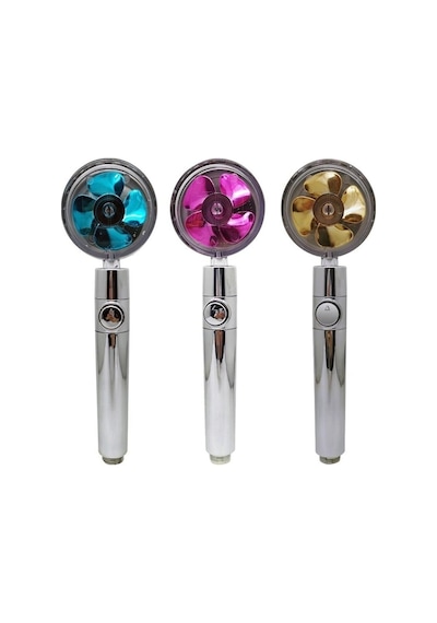 Turbo Pervaneli Duş Başlığı Seti Mafsal Hortum Duş Başlığı Seti Hediyeli. Duş Seti Beyaz Krom Diğer