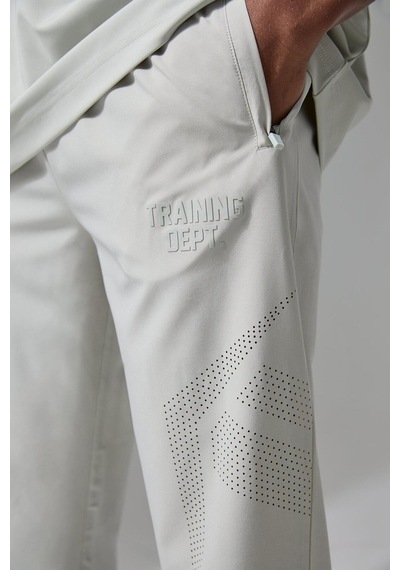Jogger Pantolon Active Training Dept Dar Kesim Dokuma Delikli, Erkek Jogger Pantolon Gri