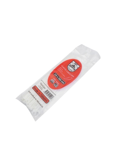 Zenith Kablo Bağı & Plastik Kelepçe & Cırt Kelepçe Beyaz 100 Adet 3.6X300 30Cm