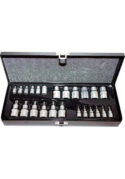 Nttools 25prç. 1/4"ve1/2"cr-v Torx Ve E Tipi Torx Lokma Seti