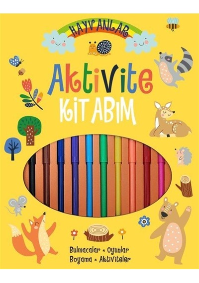 Hayvanlar Aktivite Kitabım 10 Adet Kalem İle Birlikte / Ange...