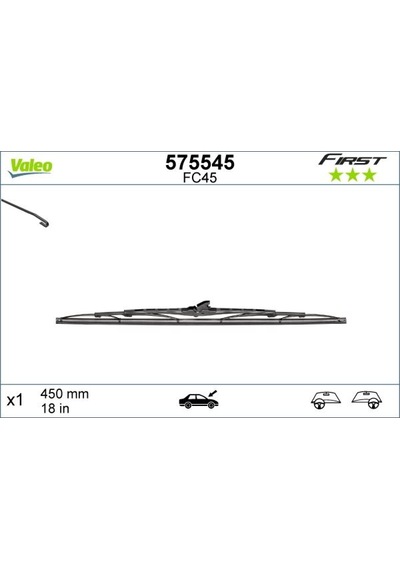 Sılecek - 557 - Süpürgesı 450mm Normal Tıp - Csmo-tex - Fırst Ünıversal