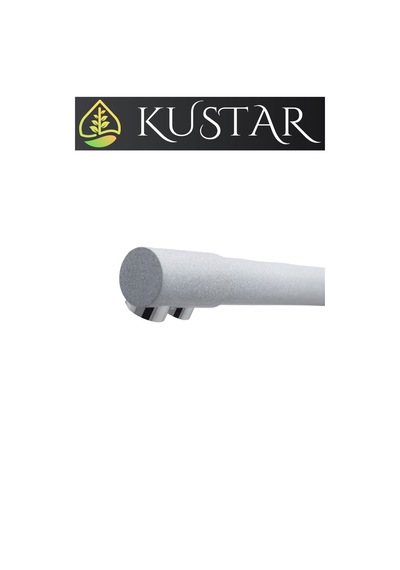 Kustar Gri Granit Kaplama 3 Yollu Arıtma Çıkışlı Mutfak Eviye Bataryası