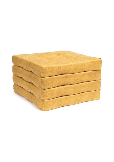 Sandalye Minderi Bahçe-balkon Minder 50x50x8cm 4 Adet Sarı