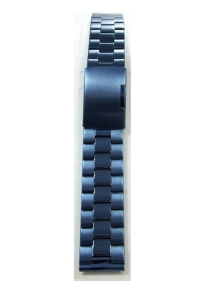 20Mm Lacivert Metal Saat Kordonu Çelik Kolçak 1Kalite Metal Kayış