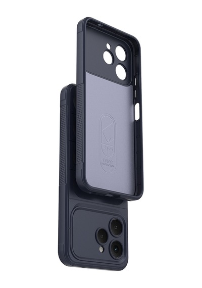 Tecno Spark 40 Kılıf Kamera Korumalı Esnek Silikon Parmak Şeritli Pazarplus Koyu Yeşil