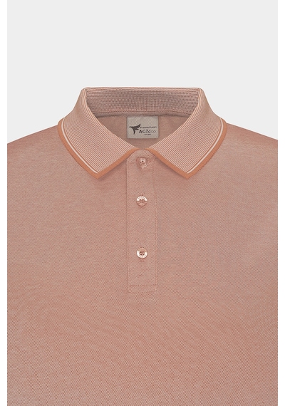 Ac&Co / Altınyıldız Classics 4A4820200047Ktes Düğmeli Polo Yaka Cepsiz Slim Fit Erkek Tişört Kiremit - Bej