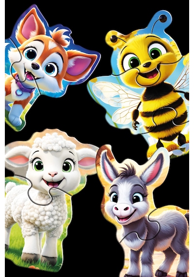 Sims Puzzle Bebekler İçin İlk Puzzle Yapboz Baby Çiftlik - 1 Yaş Üstü Montessori Eğitici Oyuncak