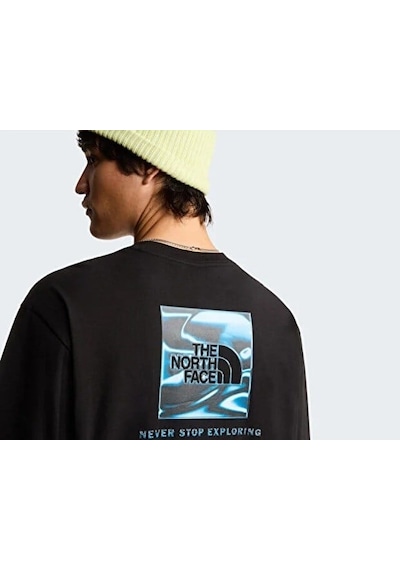 The North Face M Lıquıd Box Nse Oversıze Eeve T Erkek T-shirt Nf0a8g9wjk31 Siyah