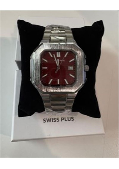 Swiss Plus Man Watch Premium Seri Model-9 Rs23146 Bordeaux-silver Kol Saati Diğer