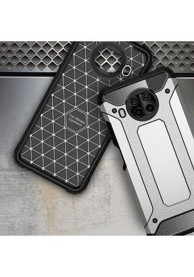 Ekılıf - Xiaomi Redmi Note 9 Pro 5g Uyumlu - Kılıf Çift Katman Zırh Tank Crash Military Kapak - Siyah