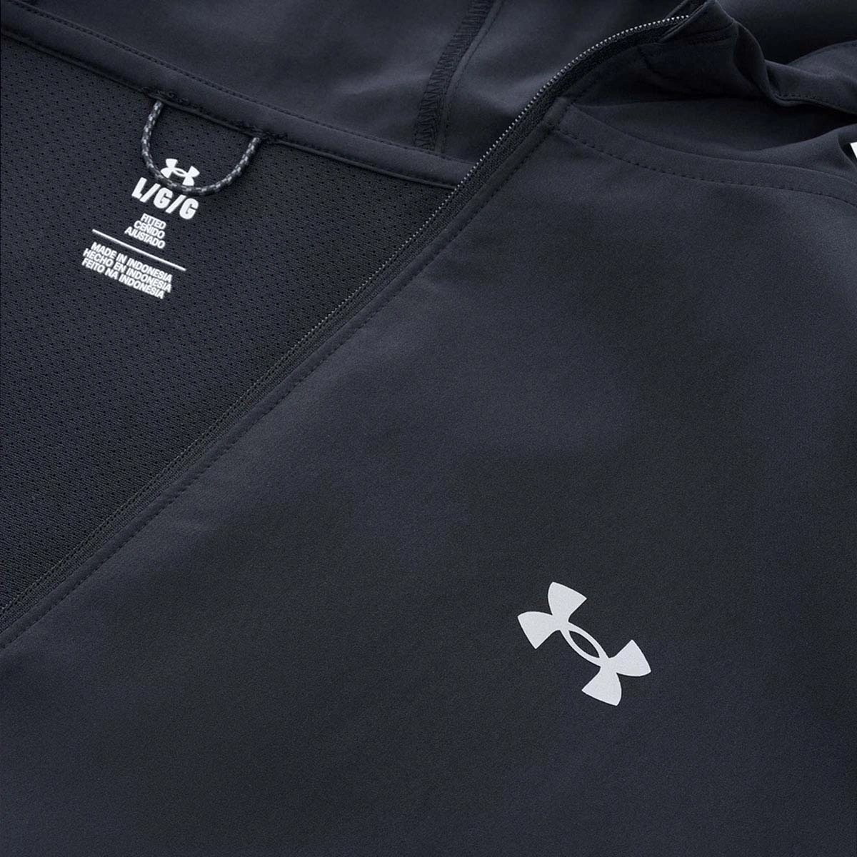Under Armour Velociti Storm Hooded Erkek Siyah Kapüşonlu Ceket Siyah