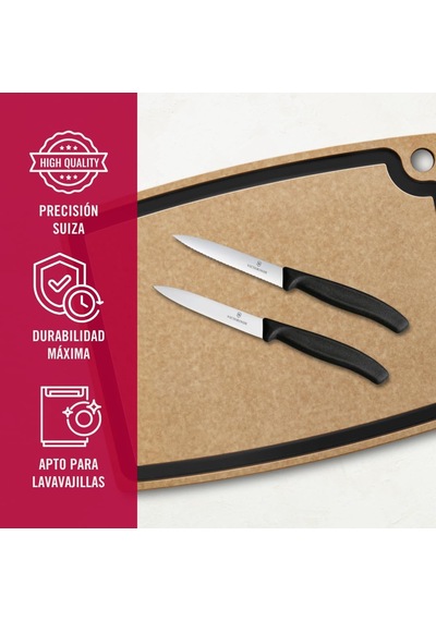 Victorinox 6.7793.2 Swiss Classic 2li 10cm Soyma Bıçağı Set, Siyah Diğer