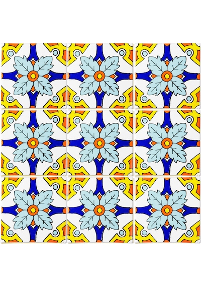 Can Seramik – 10x10 Cm. Cç-101 Kütahya Çini Karo 5'li 1 Paket